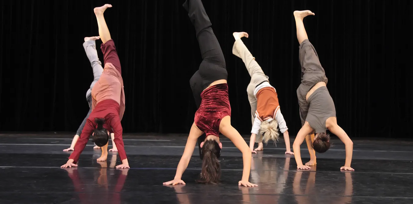Photo of students performing contemporary dance