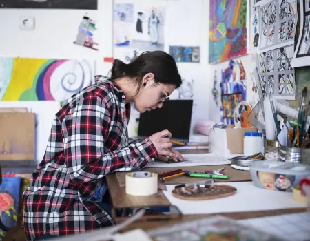 Student painting