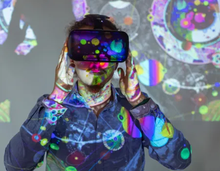 Person using VR headset