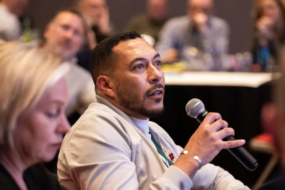 Photo of Professor Randall Whittaker speaking